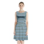  Sleeveless Waist Tie Chiffon Dress