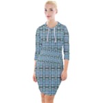  Quarter Sleeve Hood Bodycon Dress