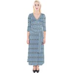  Quarter Sleeve Wrap Maxi Dress