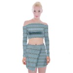  Off Shoulder Top with Mini Skirt Set