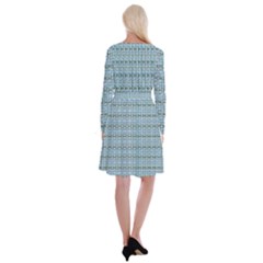Long Sleeve Velvet Front Wrap Dress 