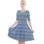  Quarter Sleeve A-Line Dress
