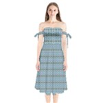  Shoulder Tie Bardot Midi Dress