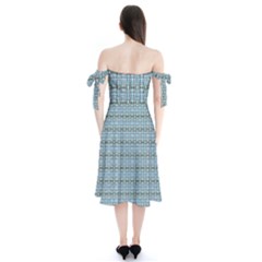 Shoulder Tie Bardot Midi Dress 