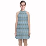  Velvet Halter Neckline Dress 
