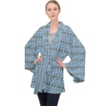  Long Sleeve Velvet Kimono 