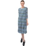  Ruffle End Midi Chiffon Dress