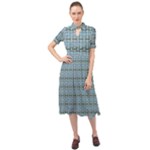  Keyhole Neckline Chiffon Dress