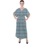  V-Neck Boho Style Maxi Dress