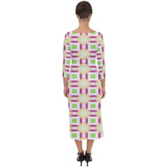 Quarter Sleeve Midi Bodycon Dress 