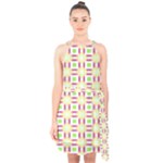Statement Sock (2) Halter Collar Waist Tie Chiffon Dress