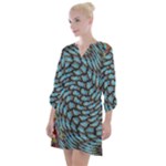Peacock Open Neck Shift Dress