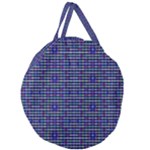 Holoplaid Giant Round Zipper Tote