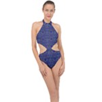 Holoplaid Halter Side Cut Swimsuit