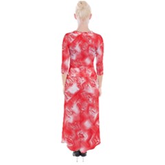 Quarter Sleeve Wrap Maxi Dress 