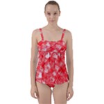 Redderite Twist Front Tankini Set