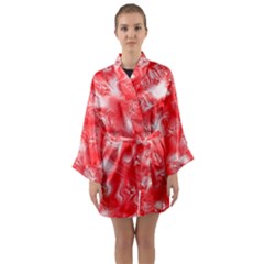 Long Sleeve Satin Kimono 