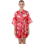 Redderite Half Sleeve Satin Kimono 