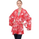 Redderite Long Sleeve Velvet Kimono 