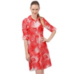 Redderite Long Sleeve Mini Shirt Dress