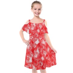 Kids  Cut Out Shoulders Chiffon Dress 