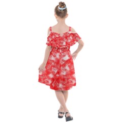 Kids  Cut Out Shoulders Chiffon Dress 