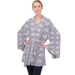 Wool Long Sleeve Velvet Kimono 