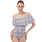 Wool Off Shoulder Velour Bodysuit 