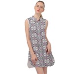 Wool Sleeveless Shirt Dress