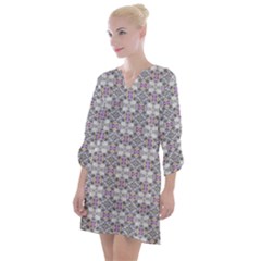 Open Neck Shift Dress 