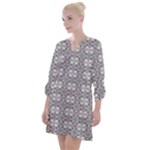 Wool Open Neck Shift Dress