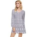 Wool Tiered Long Sleeve Mini Dress