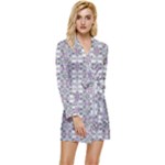 Wool Long Sleeve Satin Robe
