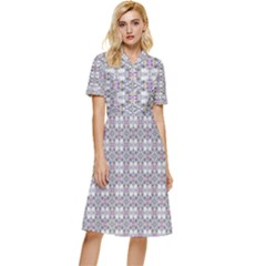 Button Top Knee Length Dress 