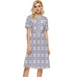 Wool Button Top Knee Length Dress