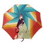 Abstract Colorful Pattern Folding Umbrellas