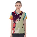 Abstract Colorful Pattern Women s Cotton Tee