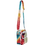 Abstract Colorful Pattern Shoulder Strap Belt Bag
