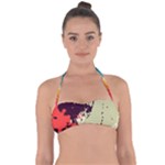 Abstract Colorful Pattern Halter Bandeau Bikini Top