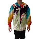 Abstract Colorful Pattern Kids  Hooded Windbreaker