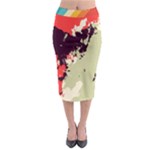 Abstract Colorful Pattern Midi Pencil Skirt