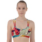 Abstract Colorful Pattern Line Them Up Sports Bra