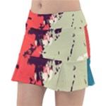 Abstract Colorful Pattern Classic Tennis Skirt