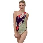 Abstract Colorful Pattern To One Side Swimsuit