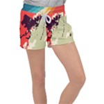 Abstract Colorful Pattern Velour Lounge Shorts