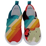 Abstract Colorful Pattern Kids  Velcro No Lace Shoes