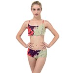 Abstract Colorful Pattern Layered Top Bikini Set