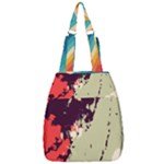 Abstract Colorful Pattern Center Zip Backpack