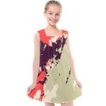 Abstract Colorful Pattern Kids  Cross Back Dress