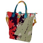 Abstract Colorful Pattern Buckle Top Tote Bag